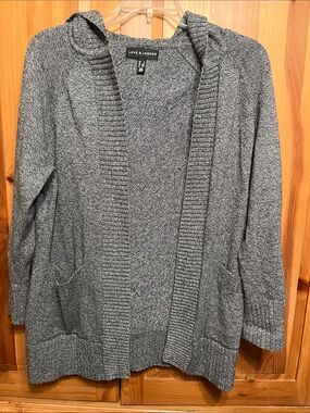 Love & Legend Gray Hooded Open-Front Cardigan